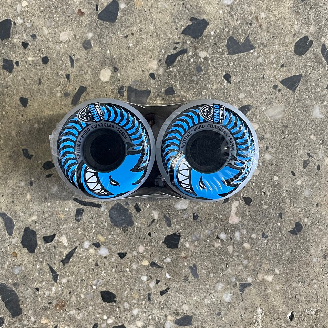 Spitfire 80HD Charger Conical Full Wheels - Clear/Blue