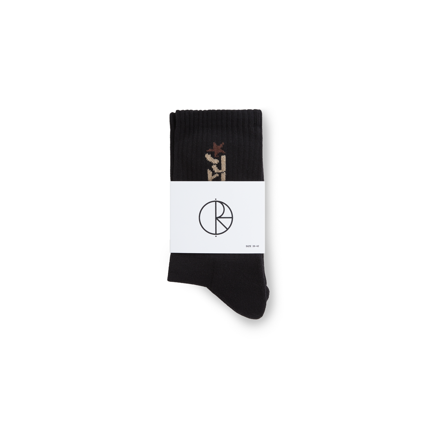 Polar Skate Co. Star Socks - Black/Brown