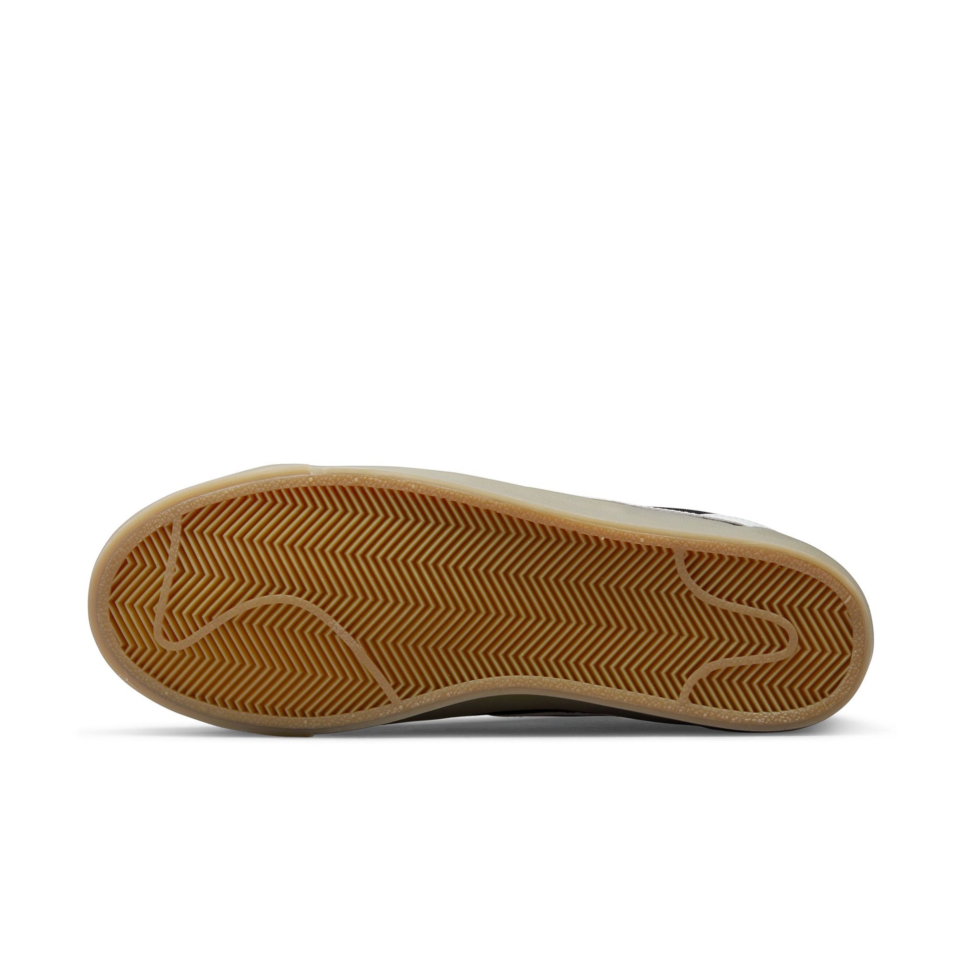 view of gum rubber outsole on skateboard sneaker