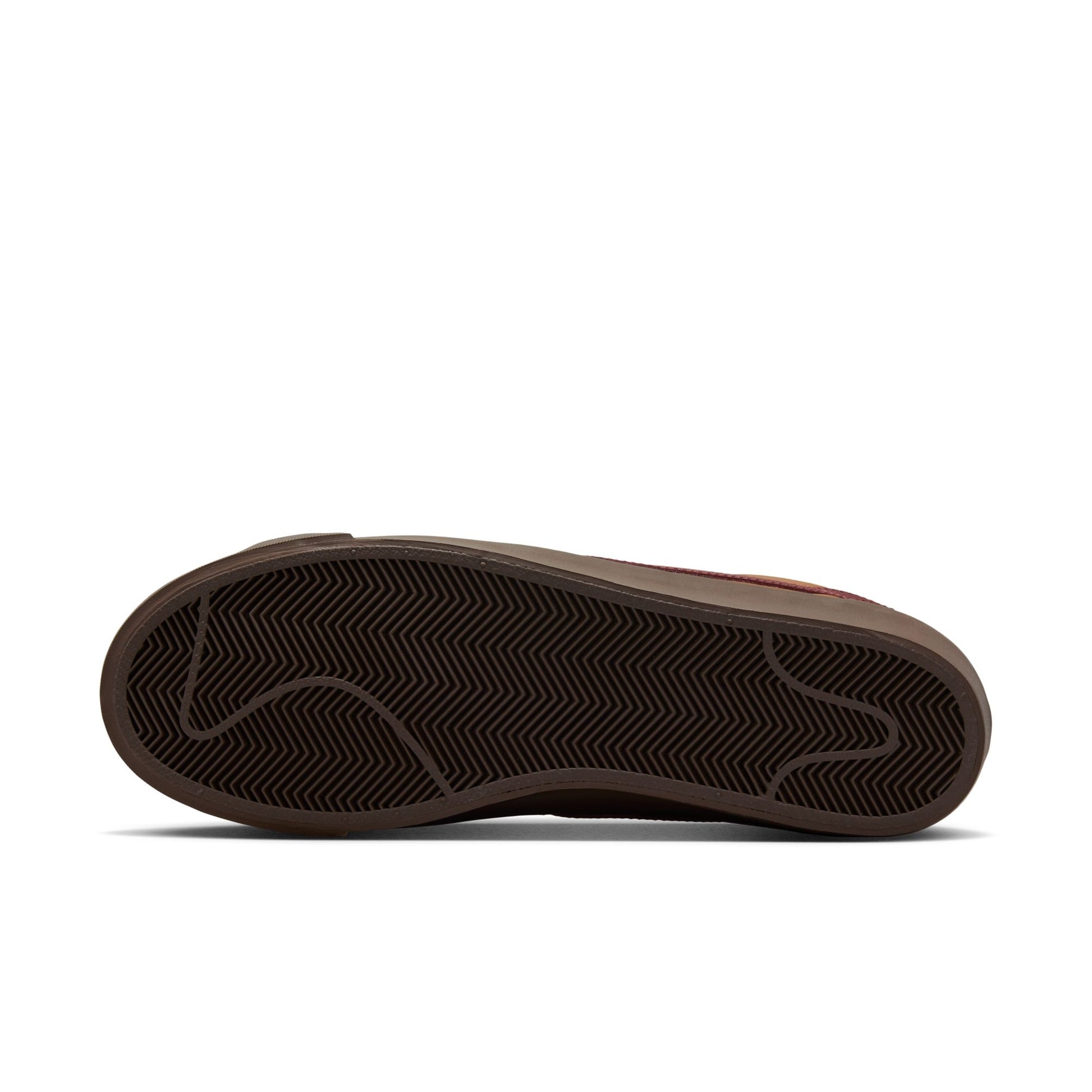 Brown shoe sole on a white background