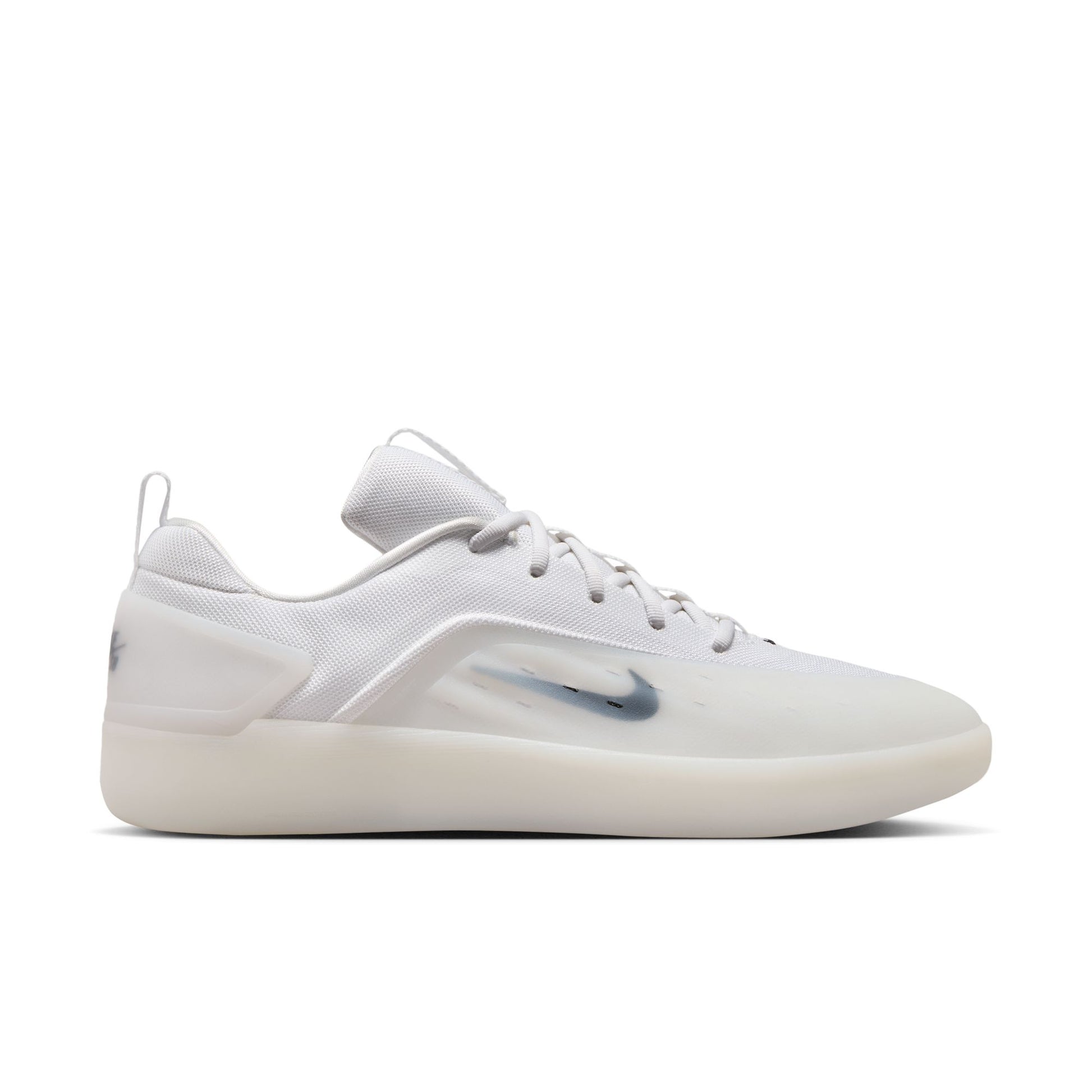 White athletic shoe on a white background