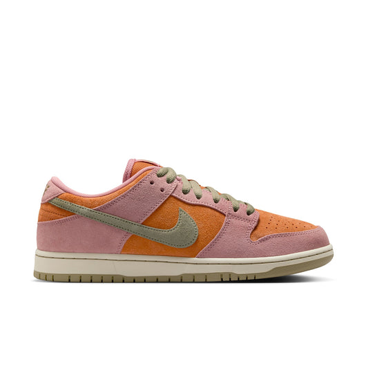 side view of multicolor suede skateboard sneaker
