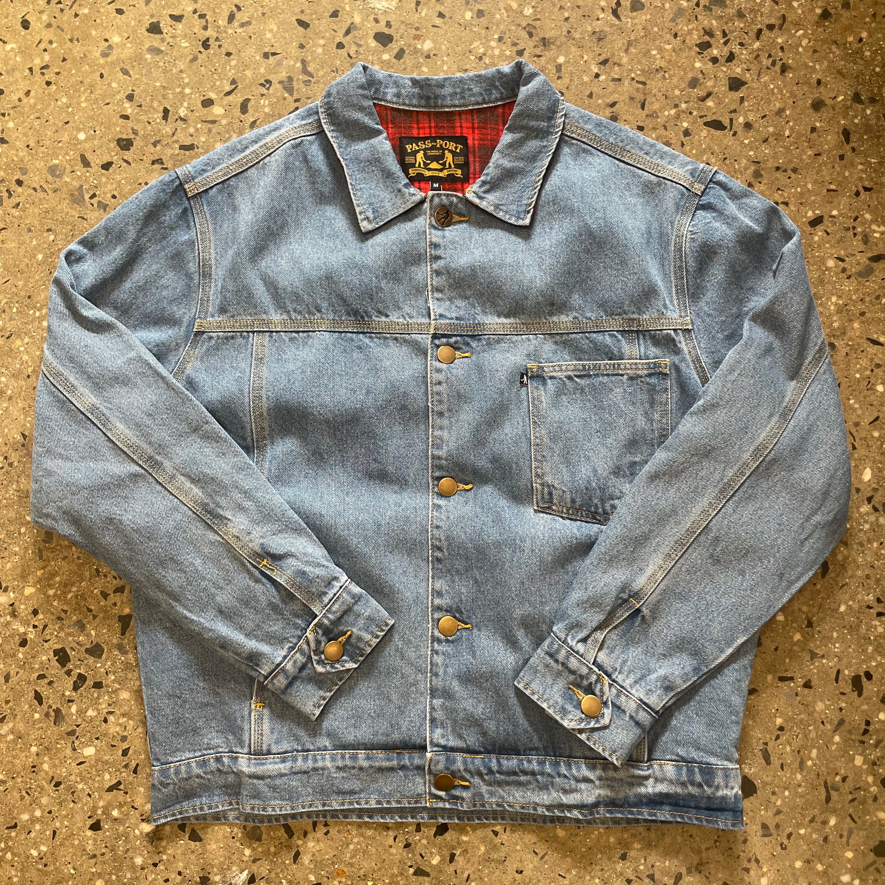 Pass~Port Workers Club Lined Denim Jacket - Washed Indigo