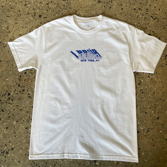 Labor Shadow T-Shirt - White/Blue