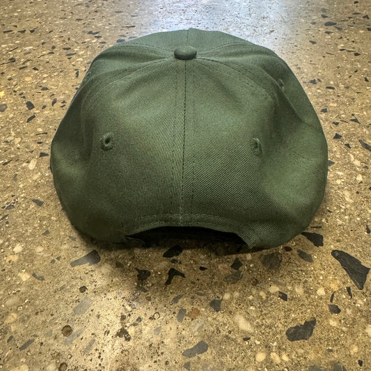 back view of sage green hat