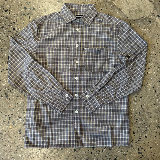 Pass~Port Workers Check L/S Button Up Shirt - Chocolate/Mint