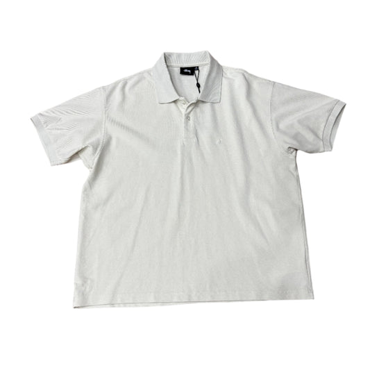 off white polo with let chest S embroidery