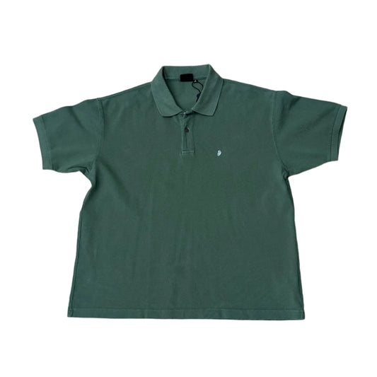 green polo with S embroidered on left chest