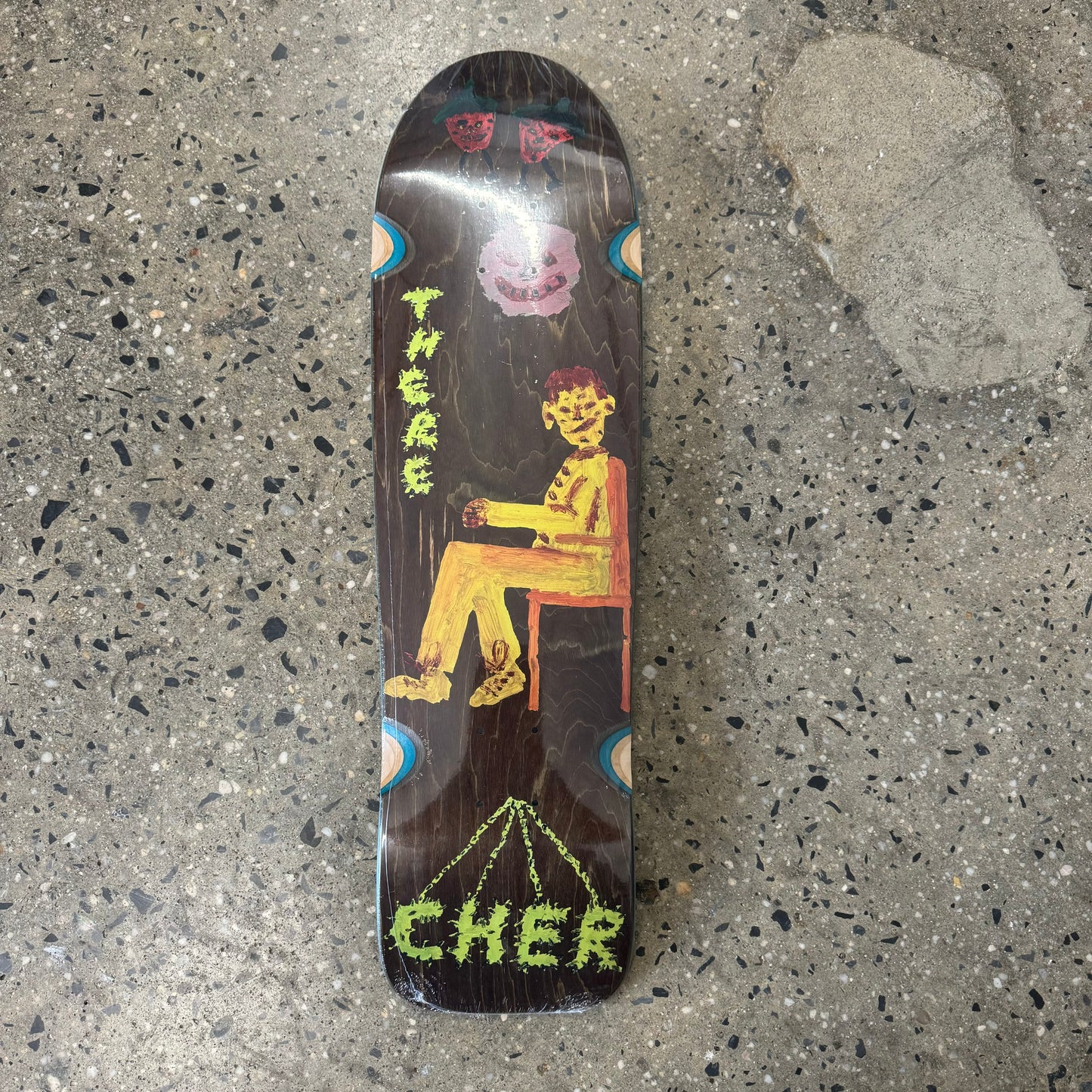 There Cher Get Off My Case Shaped Skateboard Deck - Wheel Wells