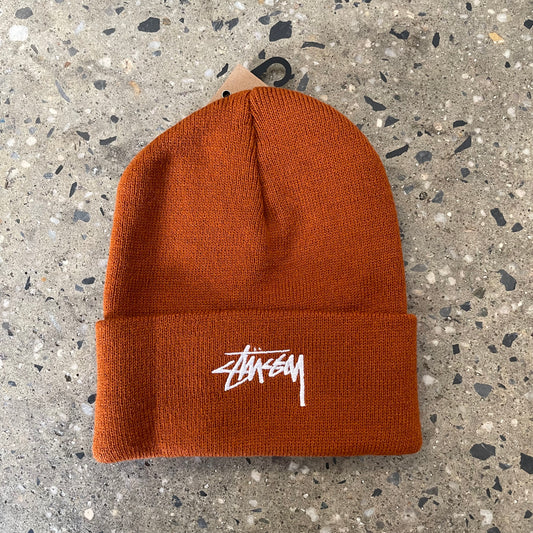 Stussy Stock Cuff Beanie - Pumpkin
