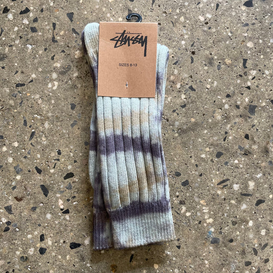 Stussy Multi Dyed Ribbed Socks - Cloud/Sand