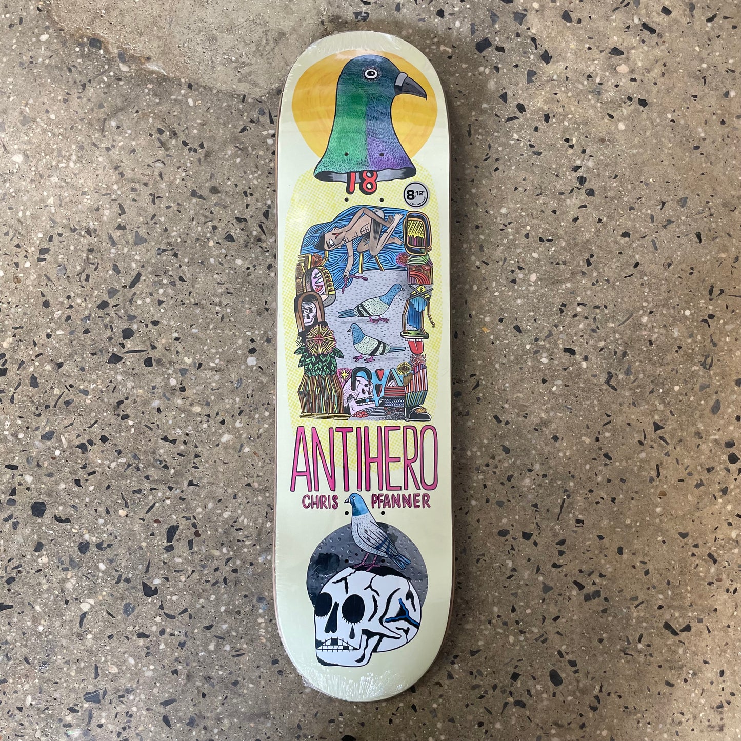 Antihero Chris Pfanner Pigeon Vision Skateboard Deck