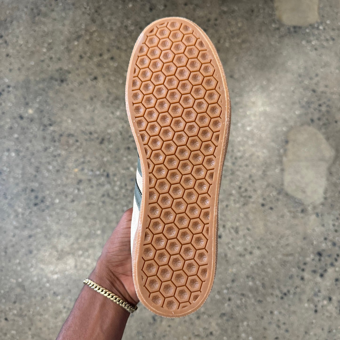 bottom of the shoe. gum sole