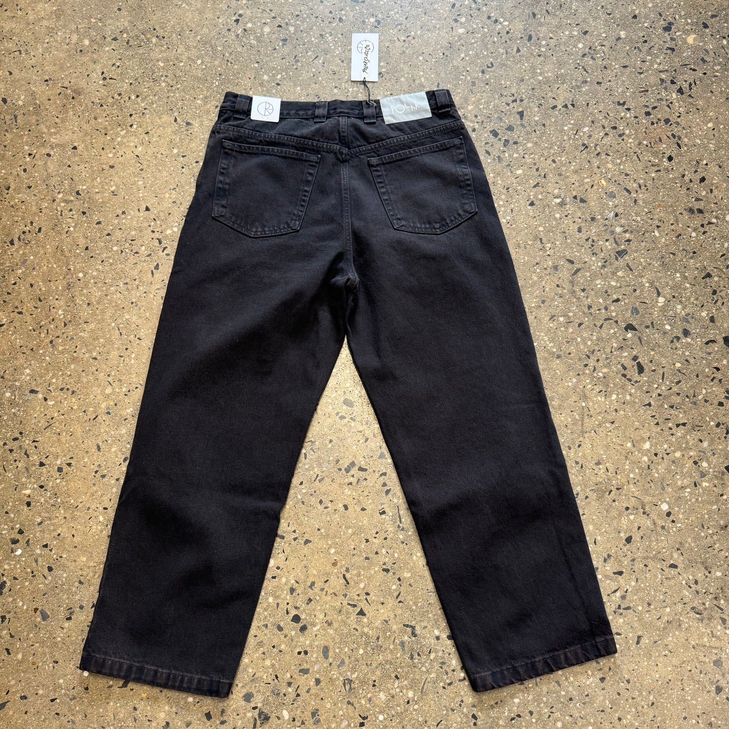 dark brown denim with navy blue tint