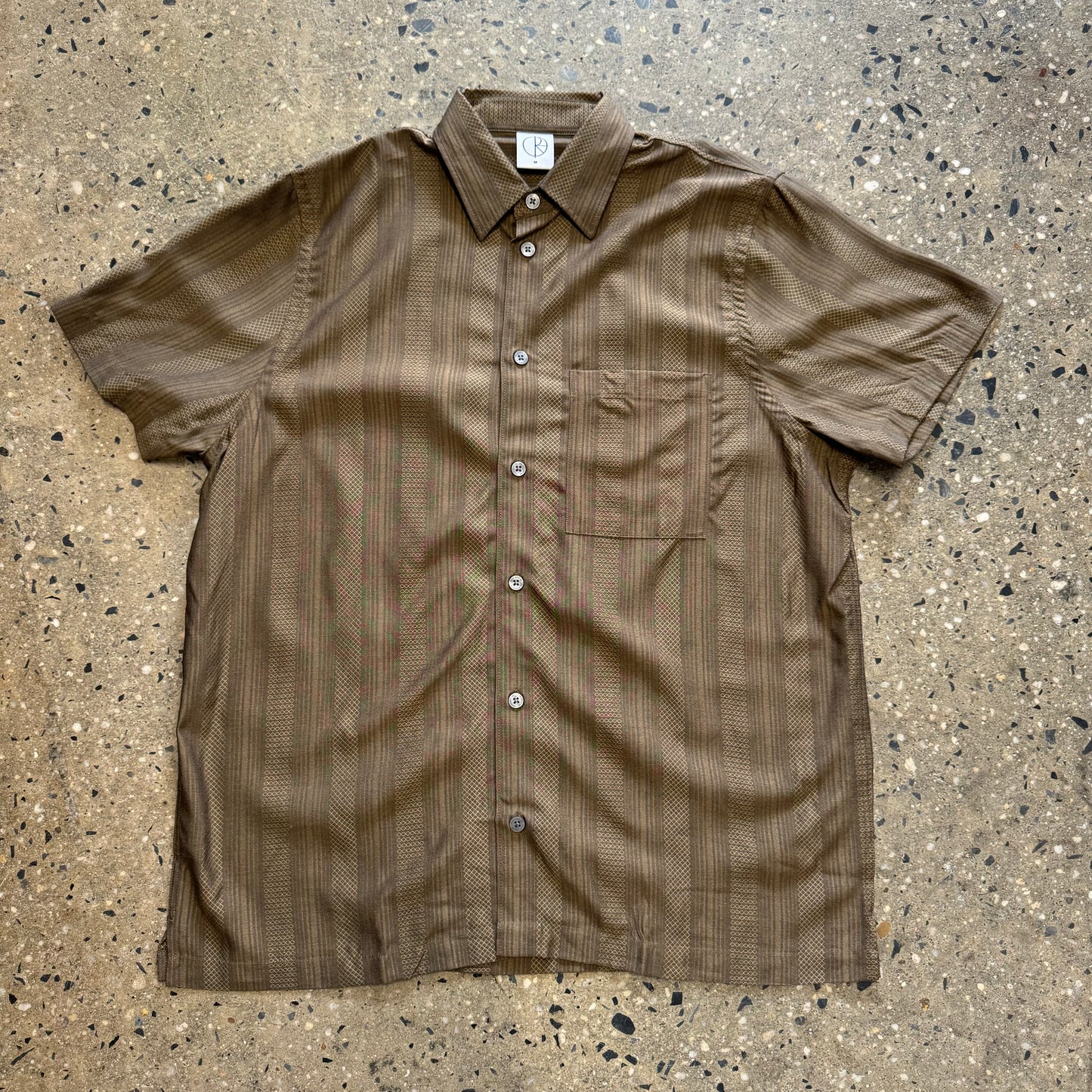 brown button down shirt 