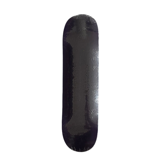 dark purple embossed skateboard deck on a white background