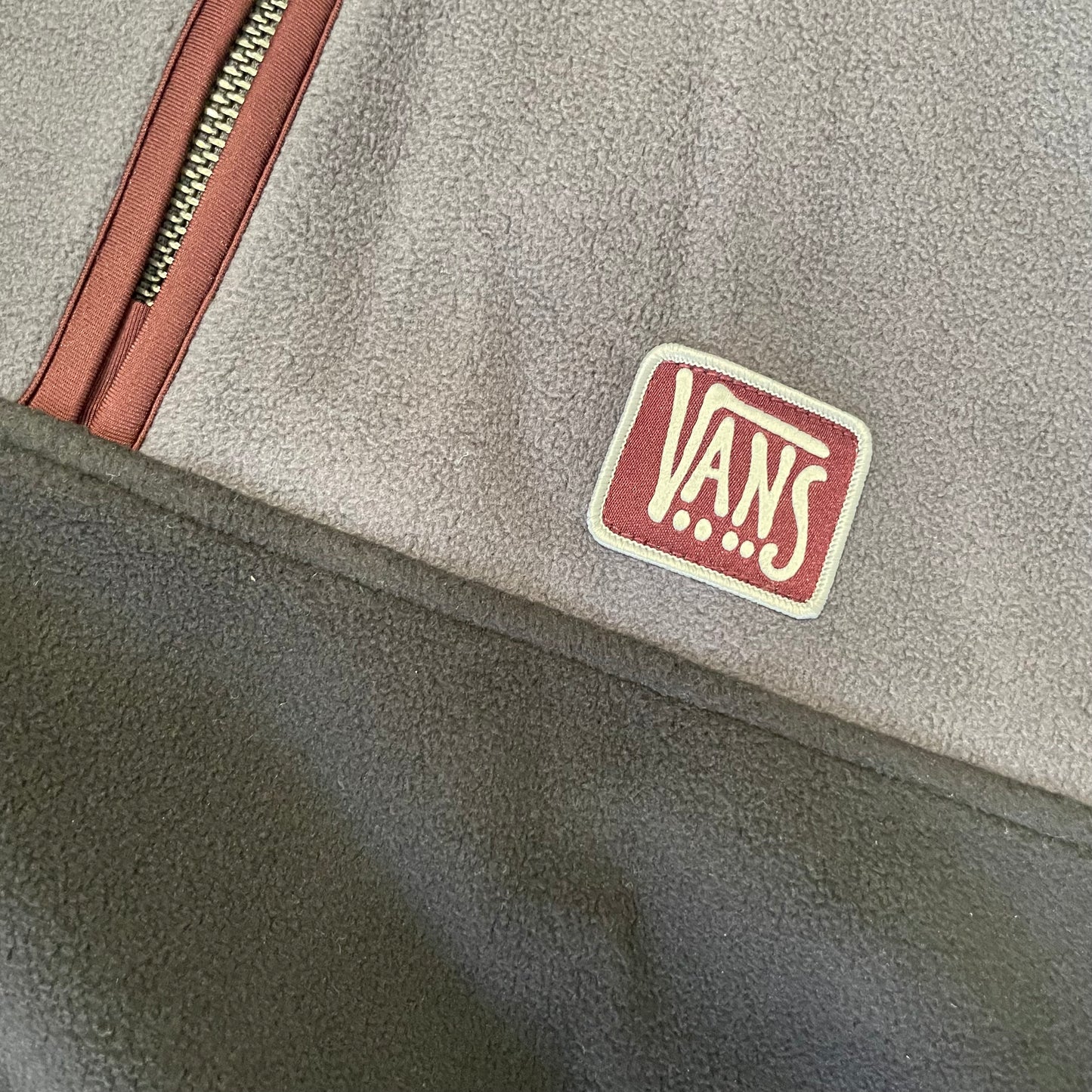 Vans Half Zip Polar Tech Fleece - Charcoal/Maroon