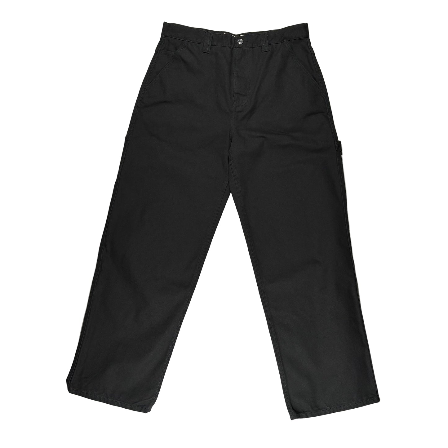 Black pants on a white surface