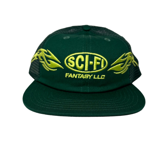 Sci-Fi Fantasy Origin Mesh Hat - Green
