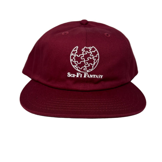 Sci-Fi Fantasy Puzzle Glode Hat - Wine