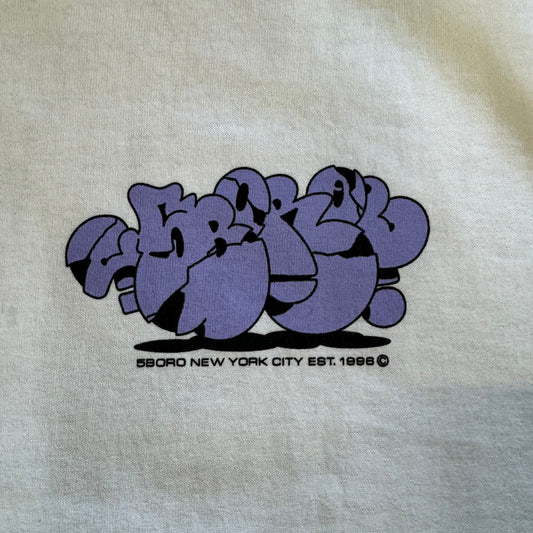 5boro Crackle S/S T-Shirt - White/Purple