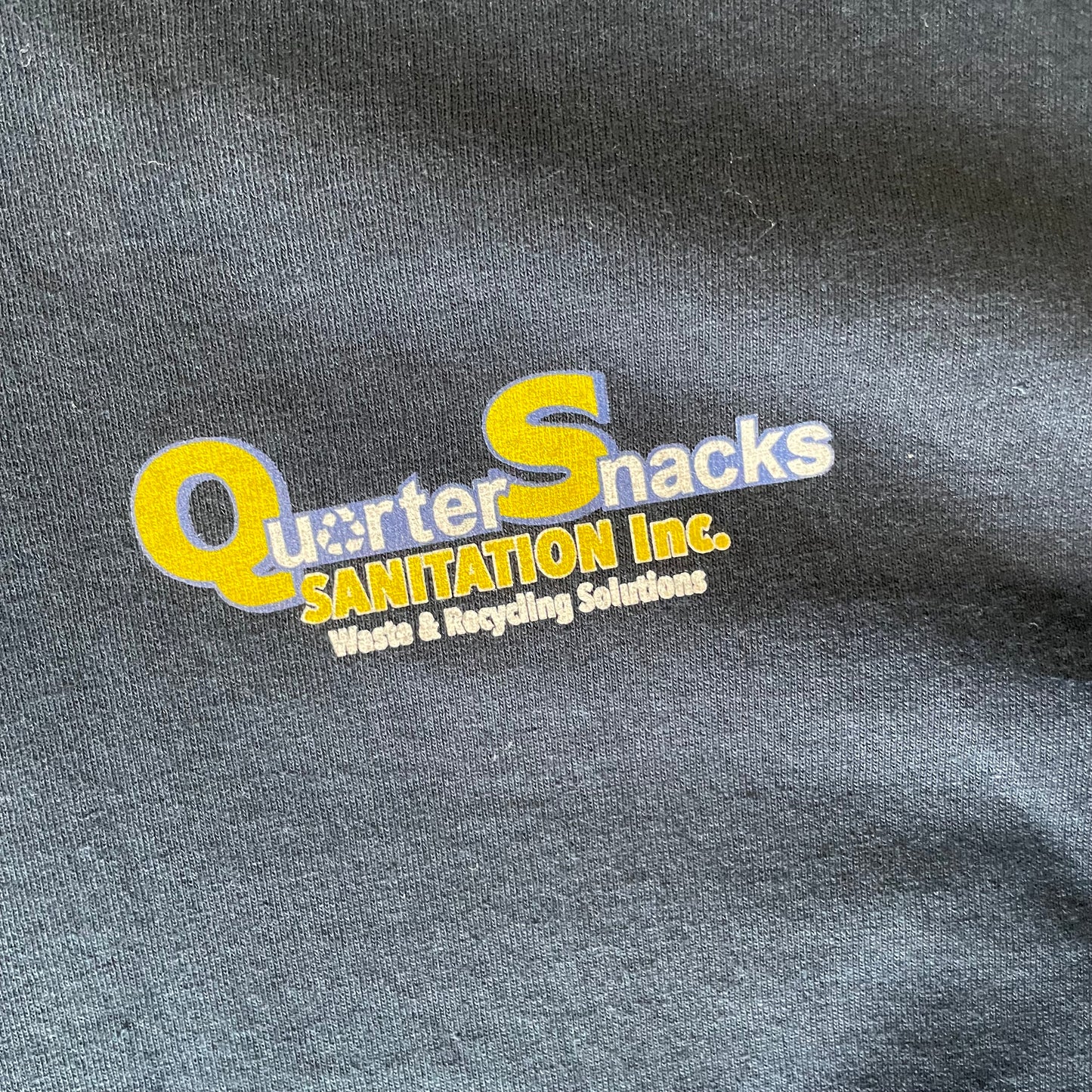 Quartersnacks Sanitation Logo T-Shirt - Navy