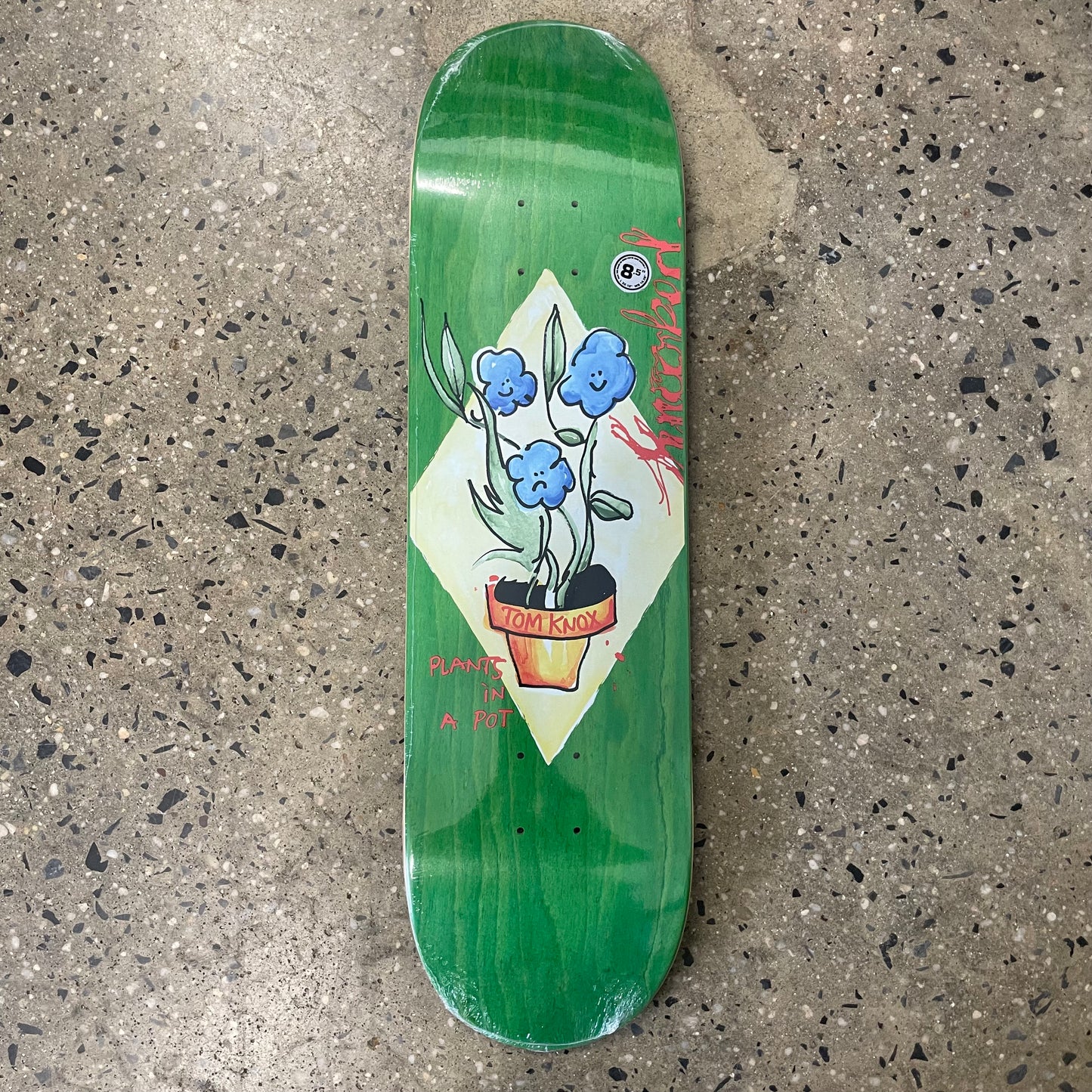 Krooked Tom Knox Blue Flowers Skateboard Deck