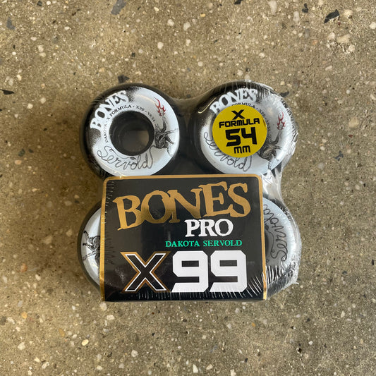 Bones X-Formula Skateboard Wheels - Servold Eternal Search (Black) 54MM V6 Wide-Cut 99A