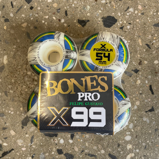 Bones X-Formula Skateboard Wheels - Gustavo Redeemer 54MM V1 Standard 99A
