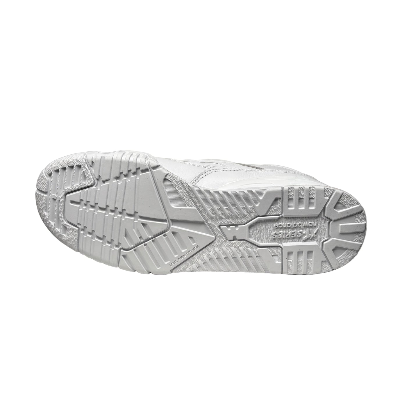 White shoe sole on a white surface