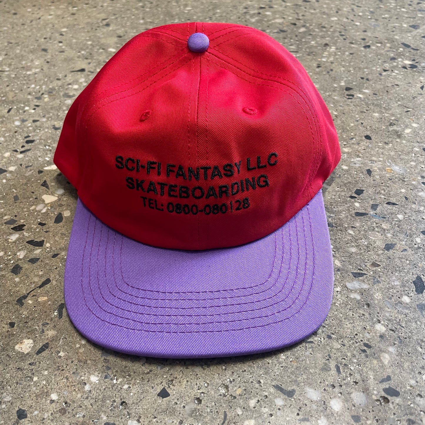 Sci-Fi Fantasy Business Post Hat - Red/Violet
