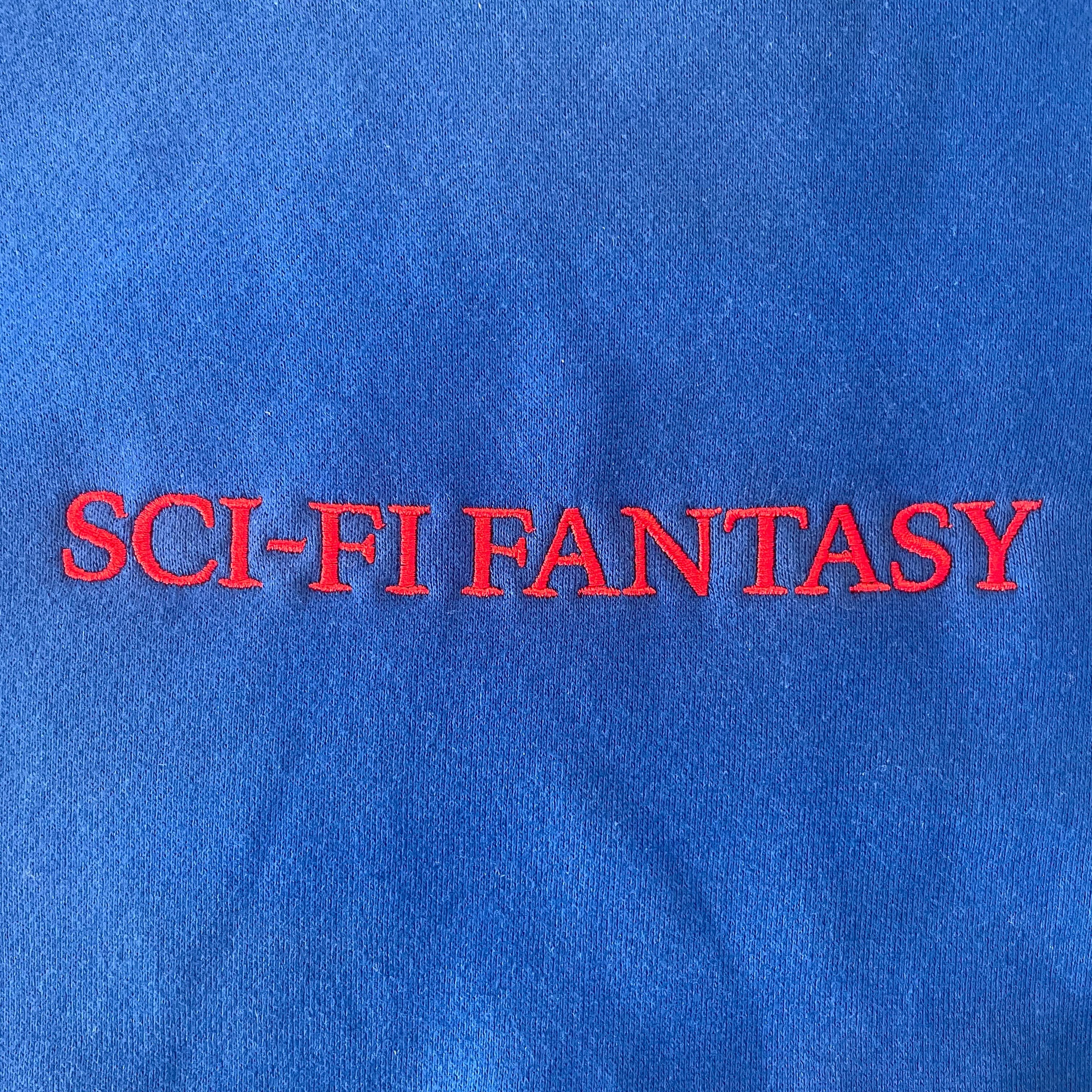 Sci-Fi Fantasy Logo Hoodie - Royal Blue - Labor Skateboard Shop