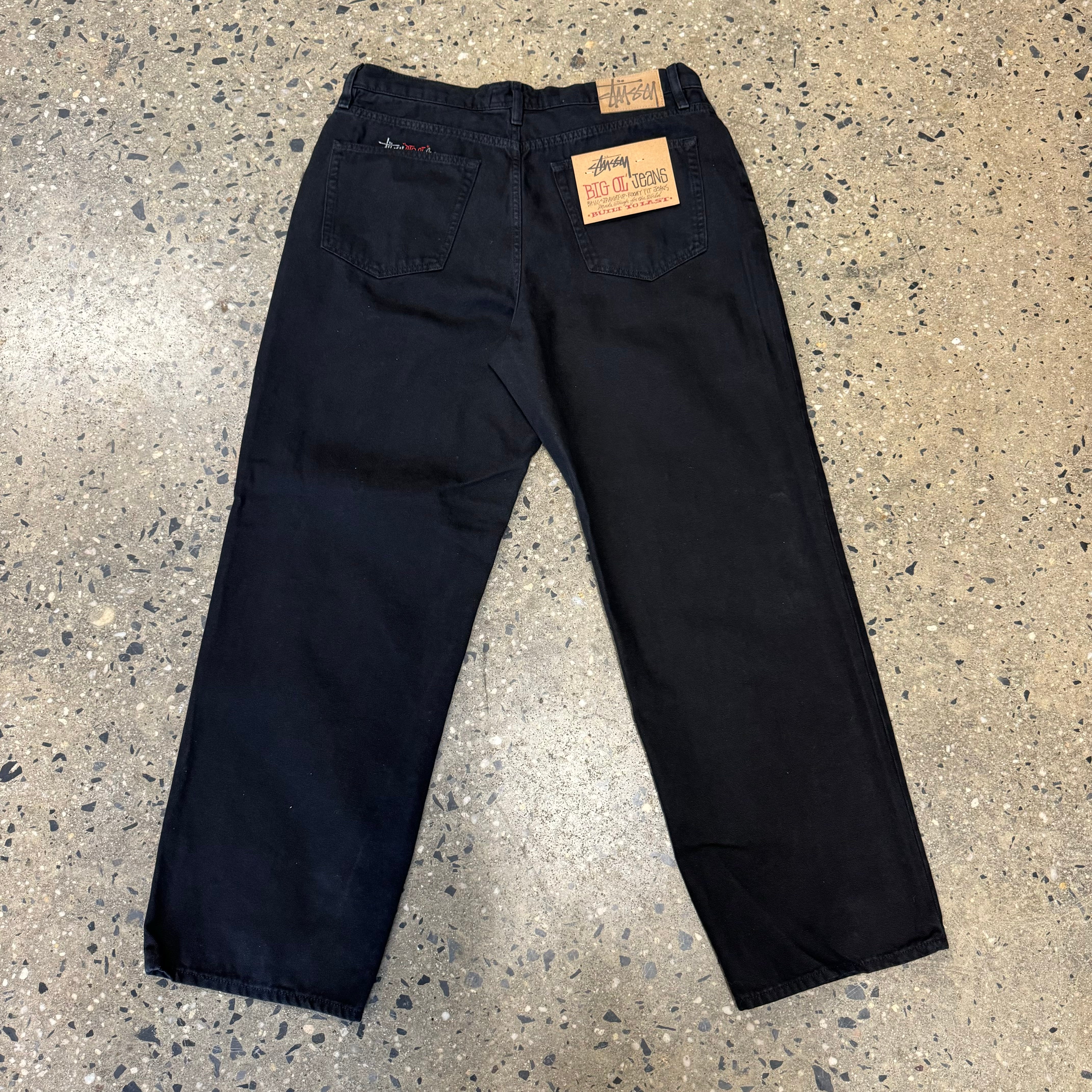 Stussy Washed Canvas Big Ol' Jeans - Black