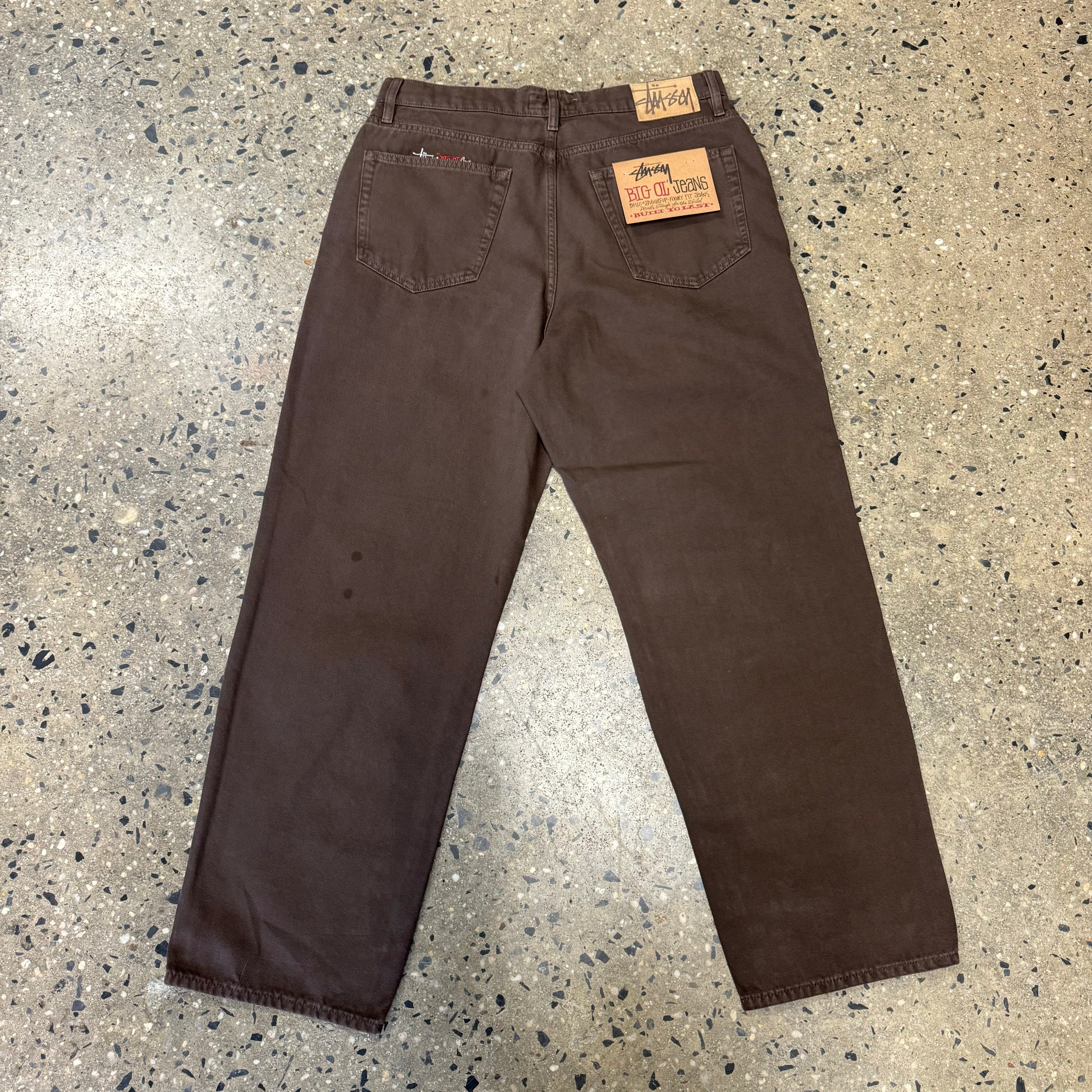 Stussy Washed Canvas Big Ol' Jeans - Brown