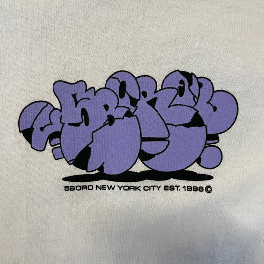 5Boro 5B Crackle LS T-Shirt - White/Purple