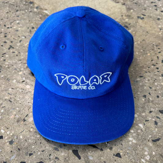 blue hat with white logo