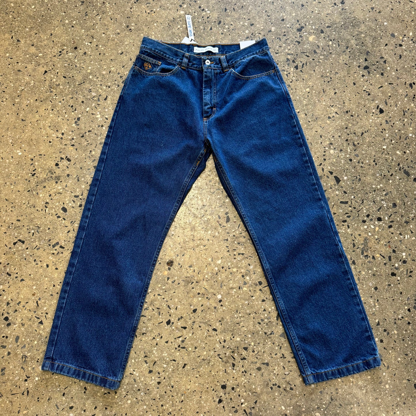 dark blue denim jeans