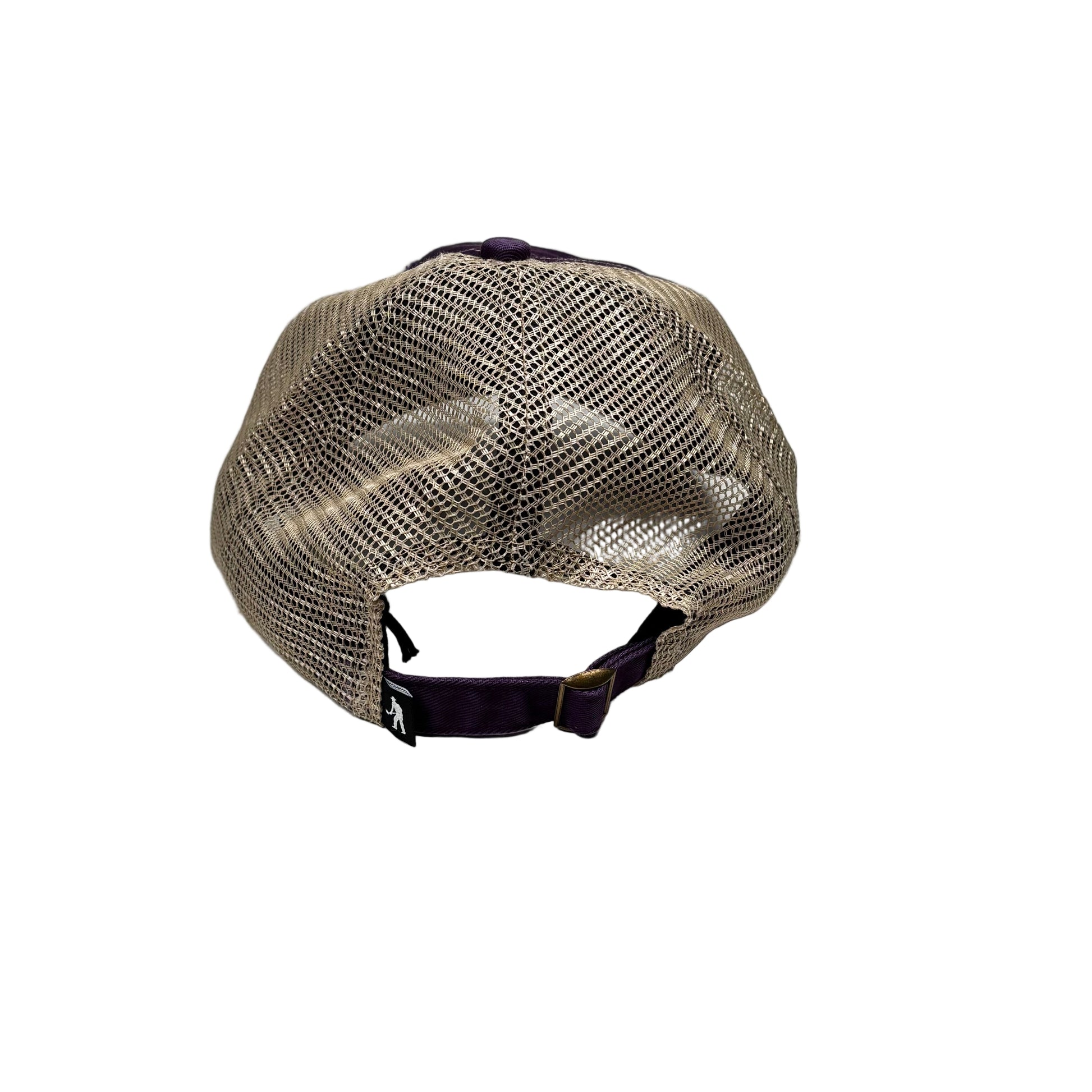 rear of trucker cap on a white background