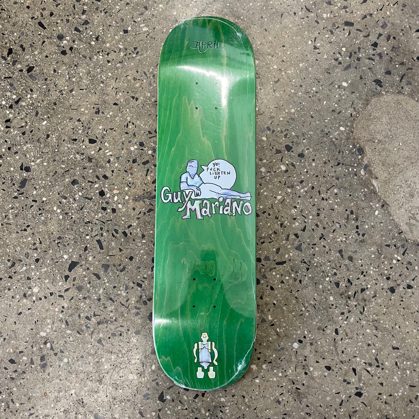 April Guy Mariano Guy By Gonz Skateboard Deck - Green