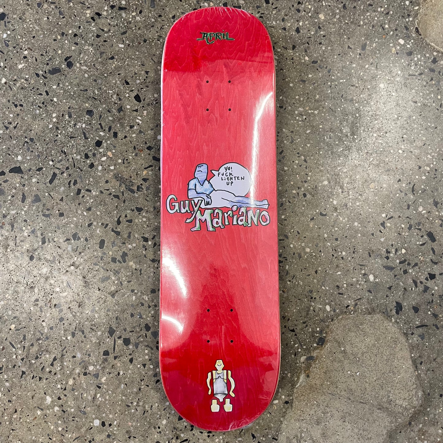 April Guy Mariano Guy By Gonz Skateboard Deck - Red