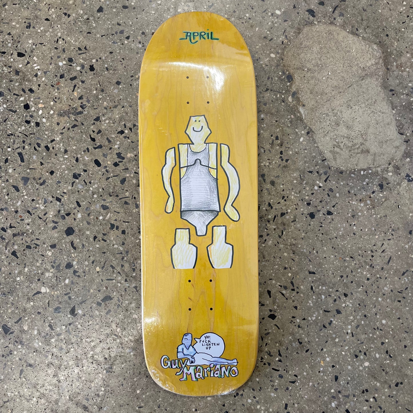 April Guy Mariano Guy By Gonz Shaped Skateboard Deck