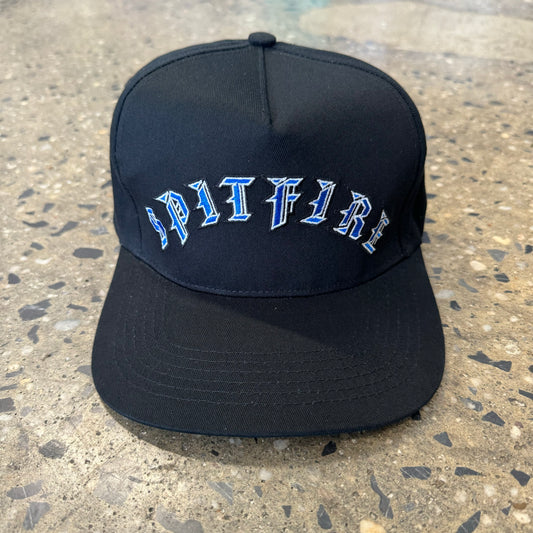 Spitfire Old E Arch Snapback Hat - Black/Blue