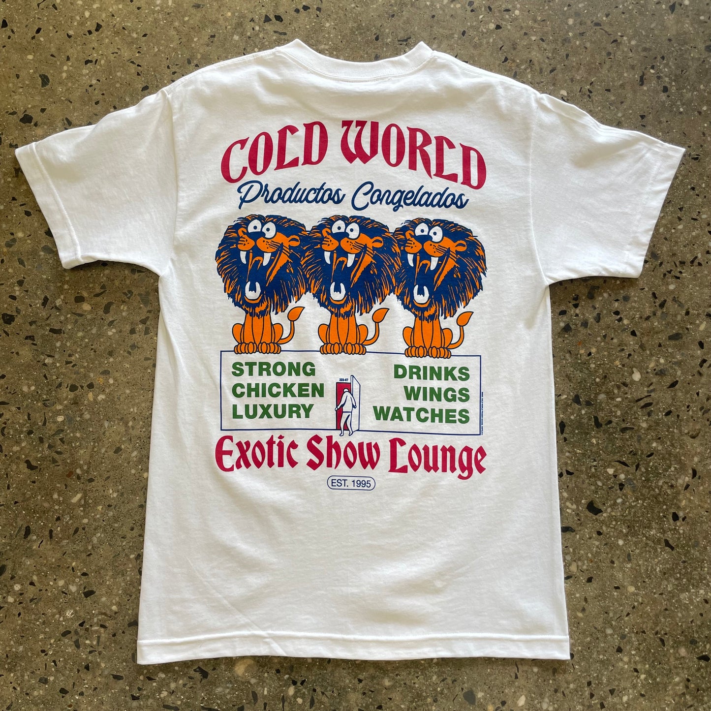Cold World Frozen Goods Exotic Show Lounge T-Shirt - White