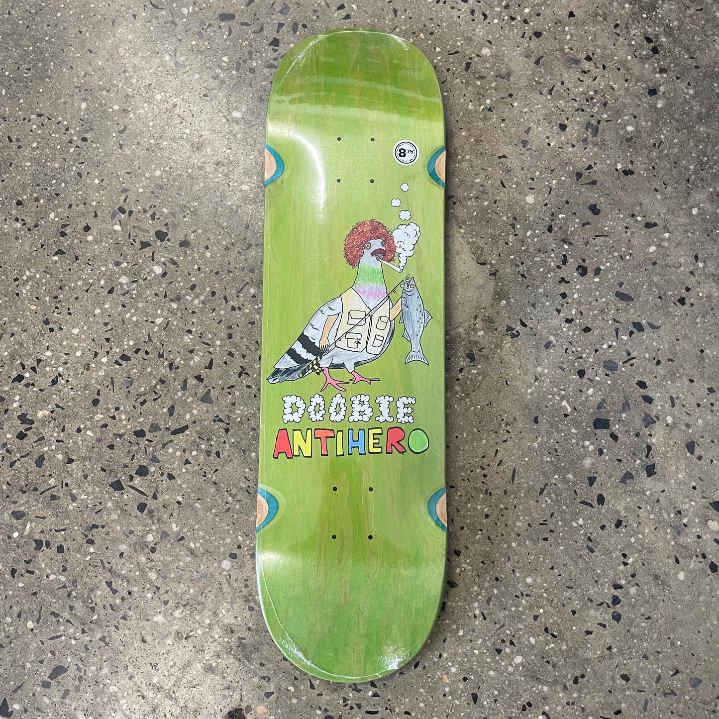 Antihero Doobie Pigeon Vision Skateboard Deck - Wheel Wells