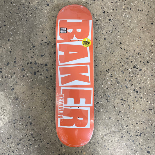 Baker Andrew Reynolds Brand Name Skateboard Deck - Orange