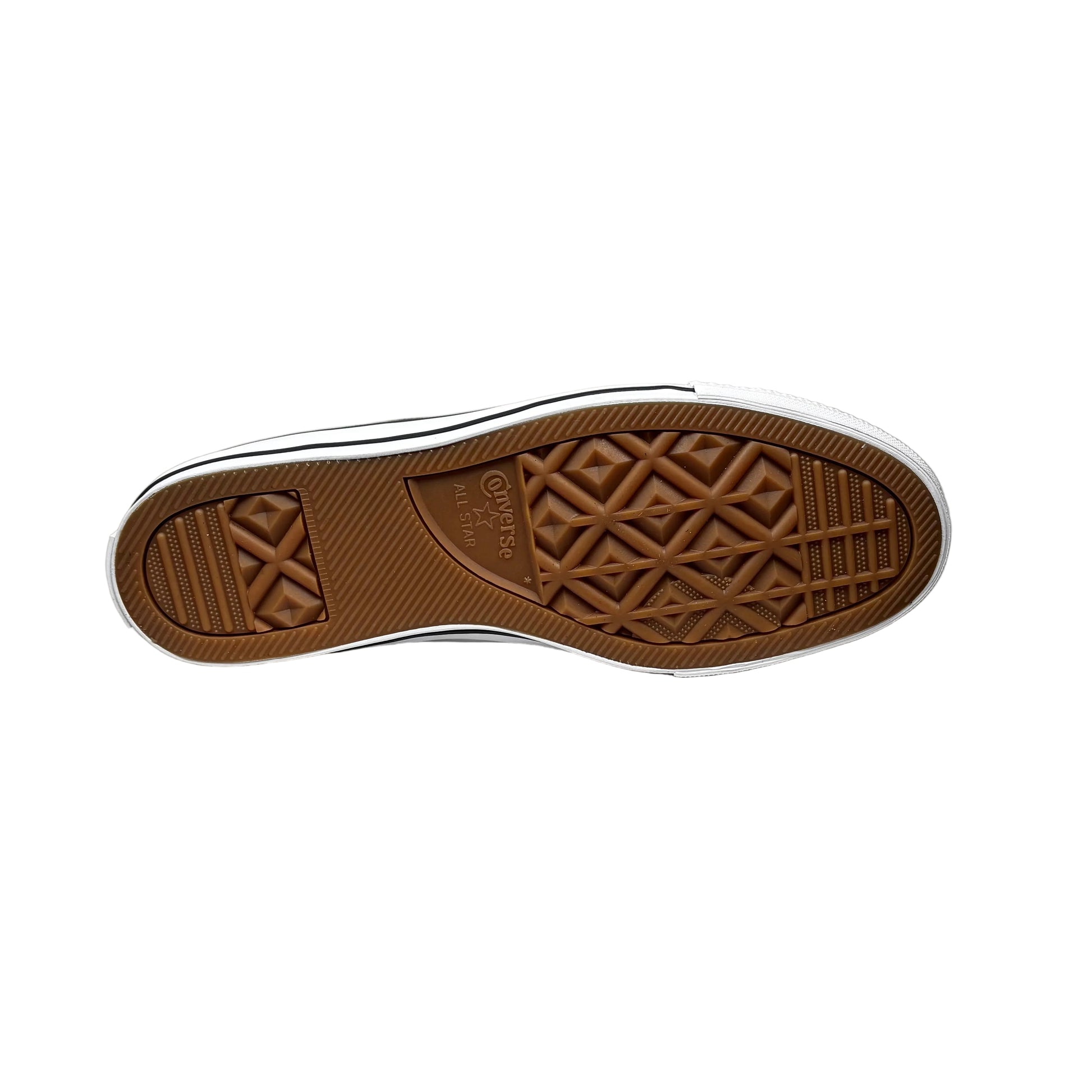 Brown sole of a shoe on a white  background