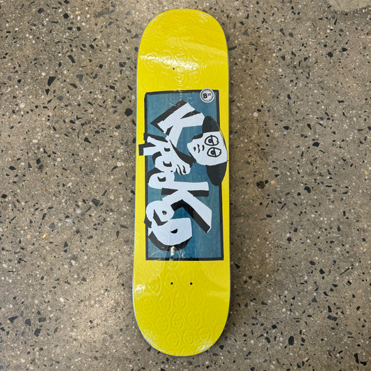 Krooked Incognito Embossed Skateboard Deck - Yellow