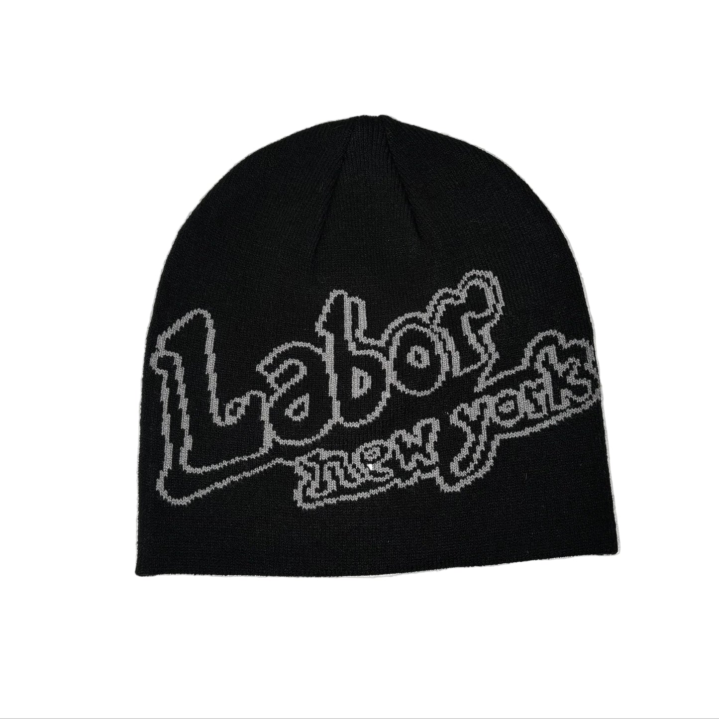 grey and black LABOR NEW YORK skull cap