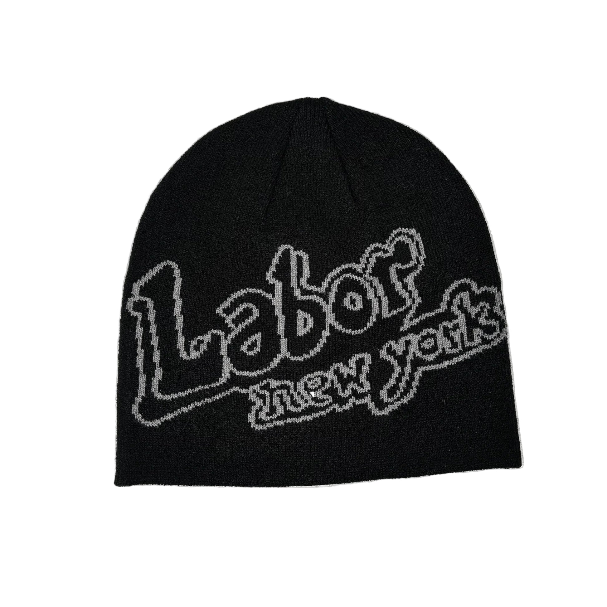 grey and black LABOR NEW YORK skull cap