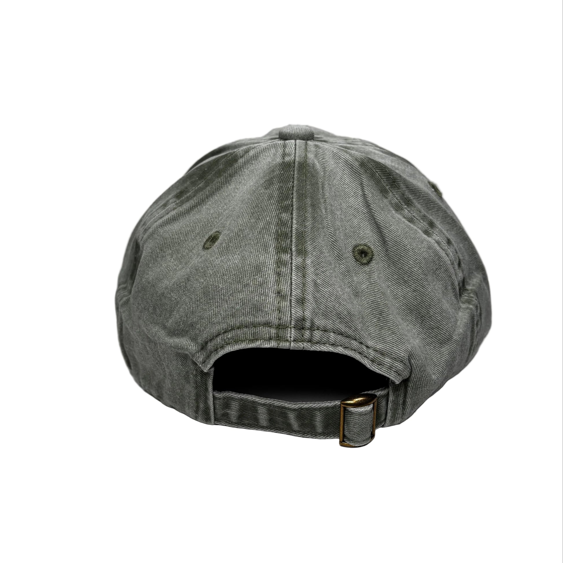 rear view of washed green cap